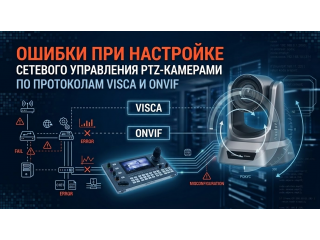 Ошибки при настройке сетевого управления PTZ-камерами по протоколам VISCA и ONVIF